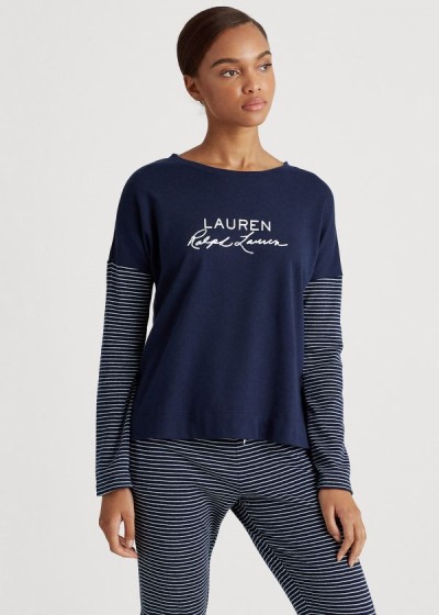 Dámské Topy Ralph Lauren Logo - 01635-LZQT